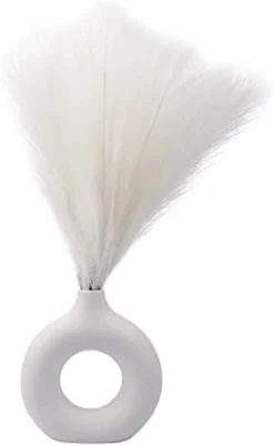 6 PCS Faux Pampas Grass 17"/44cm Artificial Fluffy Pompas Grass Fake Pampas Grass 7 Branches For Wedding Party Bedroom Boho Home Decor (034 Light Pink) -Nearly Natural Store 21q46k7w0L. AC