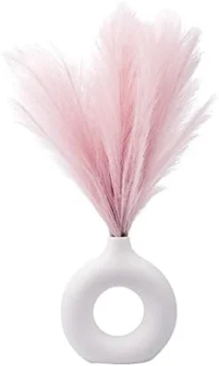 6 PCS Faux Pampas Grass 17"/44cm Artificial Fluffy Pompas Grass Fake Pampas Grass 7 Branches For Wedding Party Bedroom Boho Home Decor (034 Light Pink) -Nearly Natural Store 3117sVZAHVL. AC