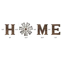 Mkono Farmhouse Wall Decor Wooden Home Sign With Metal Windmill For O Rustic Hanging Home Letters Decorative Wall Art Decor Signs For Living Room Kitchen Bedroom Entryway House, Brown -Nearly Natural Store 314RfHbKmFL