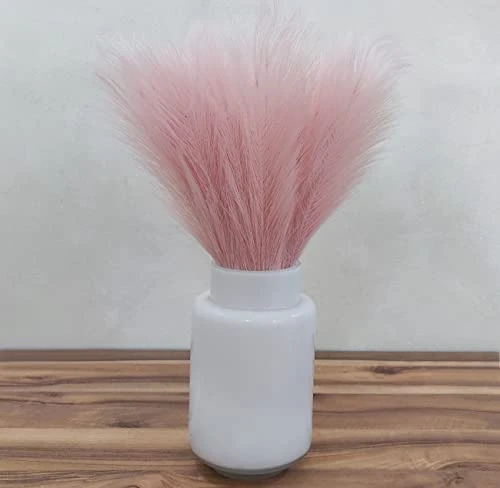 Efolki 7 PCS Artificial Faux Pampas Grass Farmhouse Boho Decor 17" Small-tall Pompous Grass,bedroom Living Room Decor,kitchen Home Office Decor, Vase Filler Fake Grass Flowers Plants,fall Spring Decor 2 Efolki 7 PCS Artificial Faux Pampas Grass Farmhouse Boho Decor 17" Small-tall Pompous Grass,bedroom Living Room Decor,kitchen Home Office Decor, Vase Filler Fake Grass Flowers Plants,fall Spring Decor - Image 2