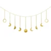 Mkono Moon Phase Wall Hanging Boho Aesthetic Room Decor Metal Moons Garland Hanging Art Bohemian Home Decoration For Girls Room Nursery Bedroom Livingroom Dorm, Ideal Gift, Gold, 50"