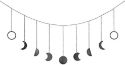 Mkono Moon Phase Wall Hanging Boho Aesthetic Room Decor Metal Moons Garland Hanging Art Bohemian Home Decoration For Girls Room Nursery Bedroom Livingroom Dorm, Ideal Gift, Gold, 50" -Nearly Natural Store 31NgFm9W JL. AC