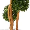 Nearly Natural Artificial Tree UV Resistant 4â€™ Boxwood Topiary In Planter (Indoor/Outdoor), Green,12"D X 12"W X 4'H