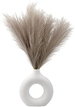 6 PCS Faux Pampas Grass 17"/44cm Artificial Fluffy Pompas Grass Fake Pampas Grass 7 Branches For Wedding Party Bedroom Boho Home Decor (034 Light Pink) -Nearly Natural Store 31akLi kxXL. AC