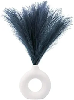 6 PCS Faux Pampas Grass 17"/44cm Artificial Fluffy Pompas Grass Fake Pampas Grass 7 Branches For Wedding Party Bedroom Boho Home Decor (034 Light Pink) -Nearly Natural Store 31c0zh8mWgL. AC