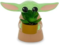 Silver Buffalo Star Wars: The Mandalorian Baby Yoda The Child Grogu 4-Inch Ceramic Mini Planter With Artificial Succulent -Nearly Natural Store 31ippMTAlSL. AC
