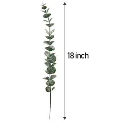 24pcs Eucalyptus Stems Decor, Real Touch Fake Eucalyptus For Flower Arrangements, Artificial Eucalyptus Leaves Faux Greenery Branches Bulk For Home Office Centerpiece Wedding Bouquet Decoration