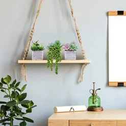 Set Of 3 Assorted Small Potted Succulents Plants Decoration Assorted Green Fake Succulents Plants In Rustic Wooden Pots For Home Living Room Bathroom Table Shelf Windowsill Office Desk Indoor Decor -Nearly Natural Store 4100QfSRD7L