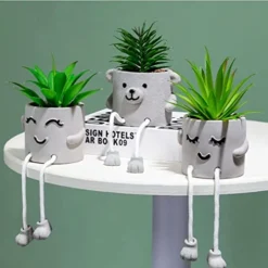 AEMYMTW Fake Potted Plants – Cute Artificial Succulents With Funny Ceramic Pot – Animated Hanging Plants Artificial Décor For Home And Office – Safe And Secure Packaging - 6.9 X 5.29 X 5.25 Inch 12 AEMYMTW Fake Potted Plants – Cute Artificial Succulents With Funny Ceramic Pot – Animated Hanging Plants Artificial Décor For Home And Office – Safe And Secure Packaging - 6.9 X 5.29 X 5.25 Inch -Nearly Natural Store 412FGQza0iL