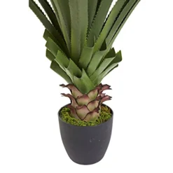 Nearly Natural 4' Spiked Agave Plant, Green & 43in. Dracaena Silk (Real Touch) Artificial Plant, Green -Nearly Natural Store 41Axw3HicCL