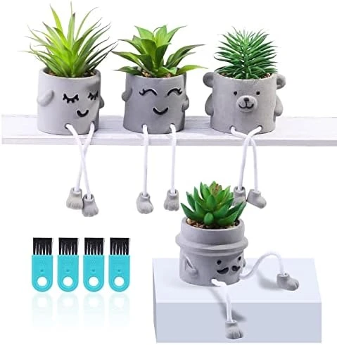 Iuuidu Artificial Potted Plant, Faux Succulent In Pot Emotional Cement Potted Plant Animated Artificial Succulents Decor For Home Living Room Bedroom And Office(Shy) 13 Iuuidu Artificial Potted Plant, Faux Succulent In Pot Emotional Cement Potted Plant Animated Artificial Succulents Decor For Home Living Room Bedroom And Office(Shy) - Image 13