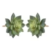 BCP Pack Of 2 Realistic Cute Green Home Garden Artificial Plastic Snowdrop Echeverias Succulent Plants Unpotted