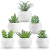Der Rose 6 Packs Fake Succulents Plants Small Realistic Succulents Plants Artificial For Home Room Decor Indoor