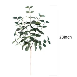 Miracliy 6 PCS Artificial Eucalyptus Leaves Greenery Stems Faux Silk Silver Dollar Eucalyptus Leaf Branches Green Bulk For Home Party Wedding Decoration -Nearly Natural Store 41F2SUNRjhL