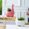 Tenforie Artificial Plant Pots, Ceramic Potted Artificial Succulent Decoration Alpaca Fake Plant Home Decor Tabletop Office Desk Outdoor Decoration - A