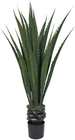 Artificial Sansevieria Snake Plant – 29.5-Inch Potted Fake Upward Foliage For Home Or Office Decoration – Pointed Polyester Leaves By Pure Garden -Nearly Natural Store 41JkTztgTL. AC