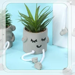Iuuidu Artificial Potted Plant, Faux Succulent In Pot Emotional Cement Potted Plant Animated Artificial Succulents Decor For Home Living Room Bedroom And Office(Shy) 20 Iuuidu Artificial Potted Plant, Faux Succulent In Pot Emotional Cement Potted Plant Animated Artificial Succulents Decor For Home Living Room Bedroom And Office(Shy) -Nearly Natural Store 41MqxQHn4nL