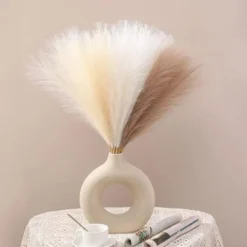 Serwalin Pampas Grass Pink 17.7 Inch 6pcs, Artificial Pampas Grass Faux Pink Pompas Grass Decor, Short Pompous Grass Blush Room Decoration, Wedding Centerpieces Mothers Day Pink Home Decor -Nearly Natural Store 41NlEmKPgML. AC