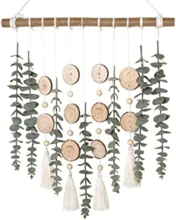 Cyitimo Bathroom Decor Artificial Eucalyptus Greenery Hanging Wall Decor Faux Eucalyptus Leaves Hanging Plant With Wooden Stick With Rustic Farmhouse For Bedroom Nursery Boho Home Decorations -Nearly Natural Store 41ORJZlglQL. AC