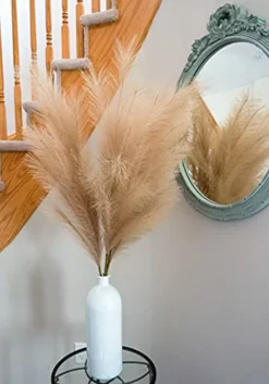 Boho Wish Faux Pampas Grass Decor Tall Set Of 7 PCs -40 Inches Non-Shedding, Floor And Office Vase Filling-Fluffy Floral Branches -Wedding Decor- Home And Bedroom Table Decoration (Brown) -Nearly Natural Store 41RrN6kfgUL
