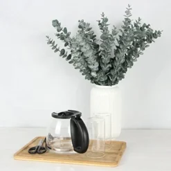 Tiyard 12pcs Eucalyptus Stems 18" Tall Artificial Eucalyptus Leaves Greenery Decor Faux Eucalyptus Real Touch For Wedding Bouquet Centerpiece Home Decor -Nearly Natural Store 41WblTkqTWL