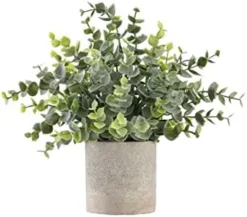 Ifreeside Small Potted Artificial Plants Plastic Fake Greenery Topiary Shrubs For Home Office Farmhouse Bathroom Tabletop Indoor Decor Green Rosemary -Nearly Natural Store 41XJ0S20HRL. AC