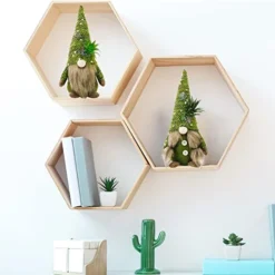 ZTML MS Succulents Air Plants Gnomes, 2Pcs Mr And Mrs Handmade Green Plants Gnomes Plush With Slender Leaves For Plant Stand Indoor Decor, Swedish Plush For Summer Living Room Office Desk Decor -Nearly Natural Store 41Ziw58pgVL