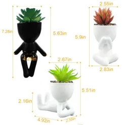 Succulents Plants Artificial For Room Decor, Fake Succulent With Human Shaped Pots, Aesthetic Plants For Desk Decor, Cute Fake Plants For Office Decor, Good Ideas For Gifts, Home Decorations 3PCS 13 Succulents Plants Artificial For Room Decor, Fake Succulent With Human Shaped Pots, Aesthetic Plants For Desk Decor, Cute Fake Plants For Office Decor, Good Ideas For Gifts, Home Decorations 3PCS -Nearly Natural Store 41avO5VpfFL