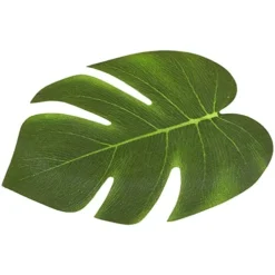 60 Pieces Artificial Palm Leaves - 8 Inches Tropical Monstera Leaf For Luau Hawaiian Birthday Party Decorations, Safari Jungle Baby Shower -Nearly Natural Store 41bQzfzNtBL