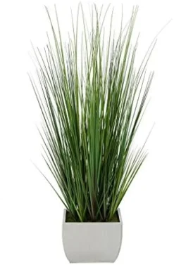House Of Silk Flowers Artificial 44" Grass In Large Rectangle Zinc (Cream) -Nearly Natural Store 41d9RuO3GfL. AC