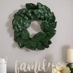 Nearly Natural Magnolia Leaf Wreath, 24", Green -Nearly Natural Store 41e3Hr7EpbL