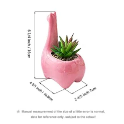 Tenforie Artificial Plant Pots, Ceramic Potted Artificial Succulent Decoration Alpaca Fake Plant Home Decor Tabletop Office Desk Outdoor Decoration - A -Nearly Natural Store 41fRe9cLlYS