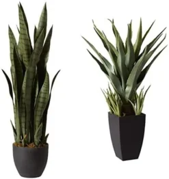 Nearly Natural, Green 4855 35in. Sansevieria With Black Planter -Nearly Natural Store 41iNxk62TdL. AC