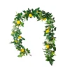 BWOLE 6 Feet Artificial Lemon Garland Spring Fruit Garland With Lemons Artificial Lemon Vine Garland For Front Door Home Kitchen Party Wedding Decor