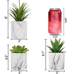 C APPOK Artificial Succulents Plants Faux Succulent Flocking Potted Plants - 4 Pack Fake Succulents Decorative Green Potted Plant In Pots For Home, Desk Decor, Office Decoration 10 C APPOK Artificial Succulents Plants Faux Succulent Flocking Potted Plants - 4 Pack Fake Succulents Decorative Green Potted Plant In Pots For Home, Desk Decor, Office Decoration -Nearly Natural Store 41kV5FyWmQL