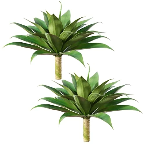 Ferrgoal Artificial Plants Fake Agave Succulent Plant 28 Inch Big Size Faux Succulents Stems For Indoor Outdoor Realistic & Natural Home Decor Plants For Office Perfect Housewarming Gift Green 2 Pack 1 Ferrgoal Artificial Plants Fake Agave Succulent Plant 28 Inch Big Size Faux Succulents Stems For Indoor Outdoor Realistic & Natural Home Decor Plants For Office Perfect Housewarming Gift Green 2 Pack