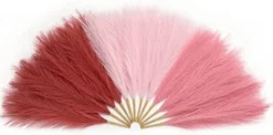 Serwalin Pampas Grass Pink 17.7 Inch 6pcs, Artificial Pampas Grass Faux Pink Pompas Grass Decor, Short Pompous Grass Blush Room Decoration, Wedding Centerpieces Mothers Day Pink Home Decor -Nearly Natural Store 41m3CwMcdwL. AC