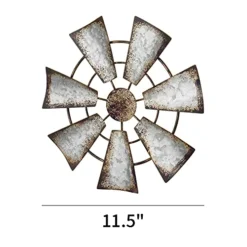 Mkono 11.5" Small Farmhouse Windmill Wall Decor Rustic Iron Wall Hanging Decoration Metal Wall Art Ornament For Bedroom Nursery Living Room Dorm Home -Nearly Natural Store 41oJzEAXZ0L