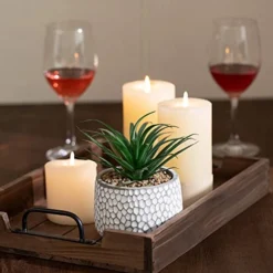 CADNLY Small Fake Plants In Pot - Artificial Succulents Plant For Desk - Small Faux Plants Indoor Modern Farmhouse Plants Artificial Decor – Potted Small Plants Decor For Bedroom Bathroom Office Shelf