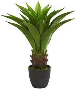 Nearly Natural 30” Agave Artificial Plant, Green -Nearly Natural Store 41x92ND60vL. AC