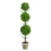 3ft. Eucalyptus Triple Ball Topiary Artificial Tree