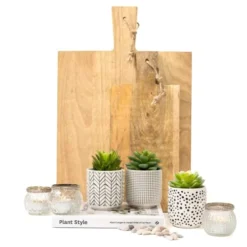 Kurrajong Farmhouse Artificial Succulents In Pots | Set Of 3 Black And White Ceramic Pots With Green Succulents Artificial | Faux Plants Indoor Fake Plants In Pots 4.75" High 10 Kurrajong Farmhouse Artificial Succulents In Pots | Set Of 3 Black And White Ceramic Pots With Green Succulents Artificial | Faux Plants Indoor Fake Plants In Pots 4.75" High -Nearly Natural Store 41xKrjblW4L