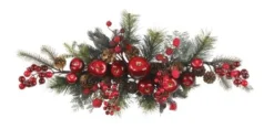 Nearly Natural 4678 Apple Berry Swag, 30-Inch, Red/Green