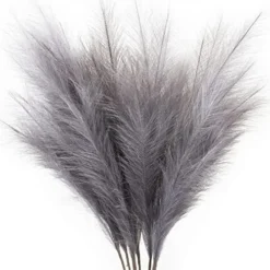 ZIFTY 7-Pcs 38"/3.1FT Faux Pampas Grass Large Tall Fluffy Artificial Fake Flower Boho Decor Bulrush Reed Grass For Vase Filler Farmhouse Home Wedding Decor (Black) -Nearly Natural Store 51 uggkNFL. AC
