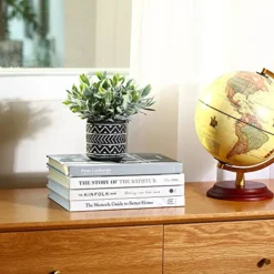 Kazeila 3 Pack Artificial Potted Plants,Fake Snake Plant,Greenery Eucalyptus Leaves And Flocked Sage Plant,Faux Desk Plants For Indoor Home Office Farmhouse Kitchen Bathroom Table Decor -Nearly Natural Store 510JZLr1J6L