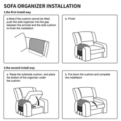 Mkono Macrame Sofa Armrest Organizer Remote Control Holder Couch Bedside Armchair Caddy Storage Basket Bag For TV Remote Control, Magazine, Books, Cell Phone, IPad, Boho Home Dorm Decor, Ivory -Nearly Natural Store 511kZB3yJTL