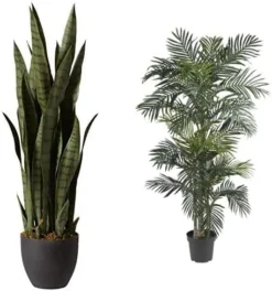 Nearly Natural, Green 4855 35in. Sansevieria With Black Planter -Nearly Natural Store 512WPgsKvcL. AC