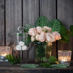 Auihiay 48 Pieces 4 Kinds Palm Leaves Tropical Leaves With Jungle Leaf Monstera Leaves Safari Leaf For Hawaiian Luau Party Jungle Beach Table Leave Decorations -Nearly Natural Store 512hRrVn4hL