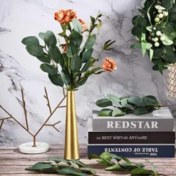 WILLBOND 30 Pieces Artificial Eucalyptus Leaf Stem Long Eucalyptus Artificial Greenery Leaves For Wedding, Holiday, Garden, Home, Office, Greens Decor -Nearly Natural Store 514nRdK1TmL