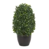 Nearly Natural 13” Boxwood Topiary Artificial UV Resistant (Indoor/Outdoor) Silk Plants Green